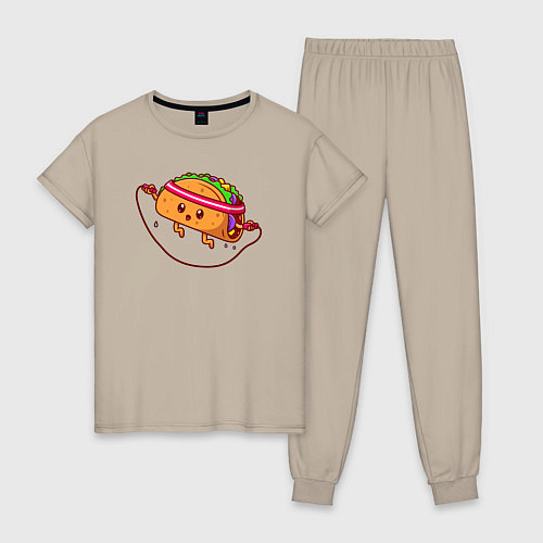 Женская пижама Тако спорт / Миндальный – фото 1