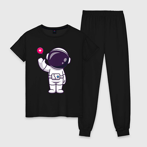 Женская пижама Hello spaceman / Черный – фото 1