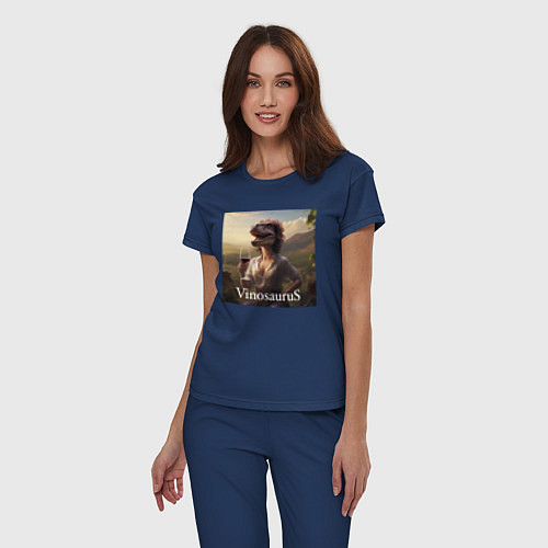 Женская пижама Винозавра Строптивая / Тёмно-синий – фото 3