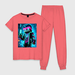 Женская пижама Minecraft - neon character ai art