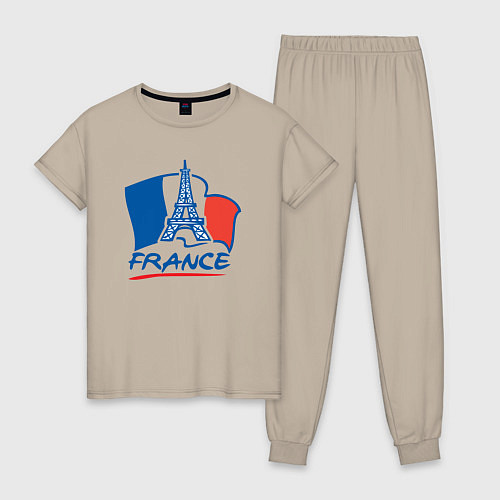 Женская пижама France / Миндальный – фото 1