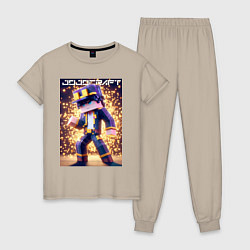 Женская пижама Jojo and Minecraft - collaboration ai art