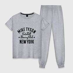 Пижама хлопковая женская Mike Tyson: New York, цвет: меланж