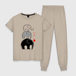 Женская пижама Милые слоники