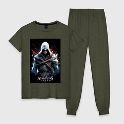 Женская пижама Assassins creed огненный фон