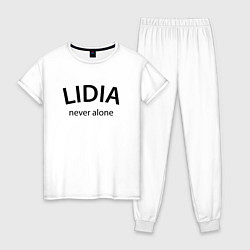 Женская пижама Lidia never alone - motto
