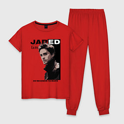 Пижама хлопковая женская Jared Joseph Leto 30 Seconds To Mars, цвет: красный