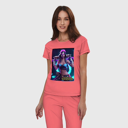 Женская пижама League of Legends Akali Kda / Коралловый – фото 3