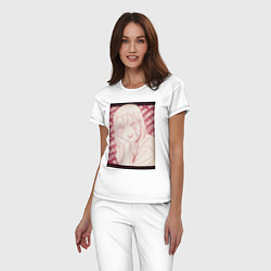 Пижама хлопковая женская Эта фарфоровая кукла влюбилась, цвет: белый — фото 2