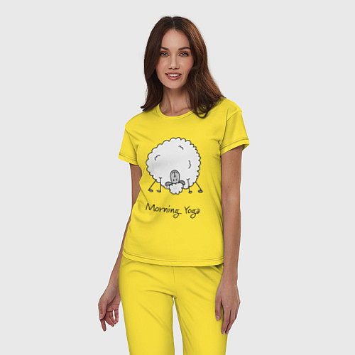 Женская пижама Утро и йога / Желтый – фото 3