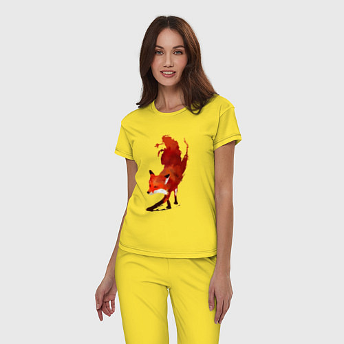 Женская пижама Лиса житель леса / Желтый – фото 3