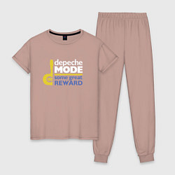 Пижама хлопковая женская Deepche Mode - Some great reward, цвет: пыльно-розовый