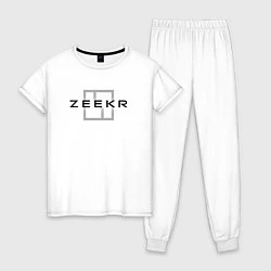 Пижама хлопковая женская Zeecr - auto, цвет: белый