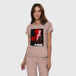 Пижама хлопковая женская Дневник будущего Юно, цвет: пыльно-розовый — фото 2