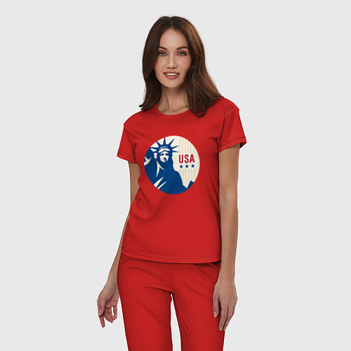 Женская пижама Liberty USA / Красный – фото 3