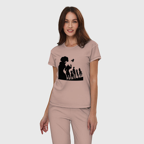 Женская пижама Команда Семь смертных грехов / Пыльно-розовый – фото 3