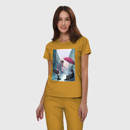 Женская пижама Хиёри Ики Ято / Горчичный – фото 3