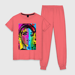 Женская пижама Портрет девушки - нейросеть