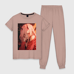 Женская пижама Человек-бензопила Пауэр Охотница на демонов