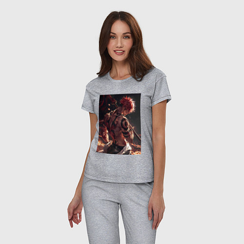 Женская пижама Магическая битва Сукуна Рёмэн демон / Меланж – фото 3