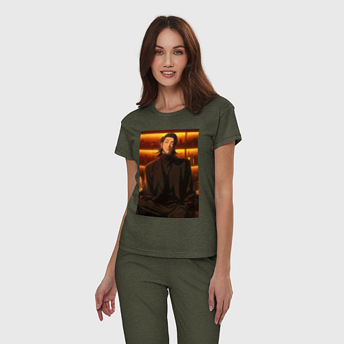 Женская пижама Магическая битва Сугуру Гэто Маг антагонист / Меланж-хаки – фото 3