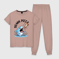 Женская пижама Shark pizza - ai art fantasy