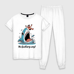 Женская пижама Shark and dude - ai art fantasy
