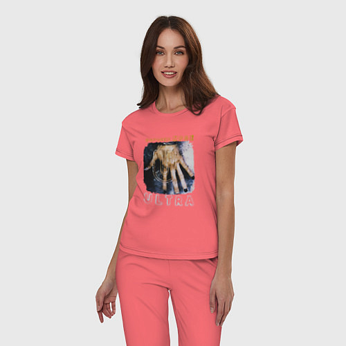 Женская пижама Depeche Mode - Ultra hand / Коралловый – фото 3