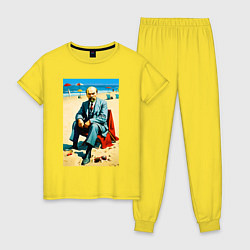 Женская пижама Великий вождь Ленин на пляже - Биарриц