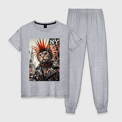 Женская пижама Котяра панк из Нью-Йорка - нейросеть