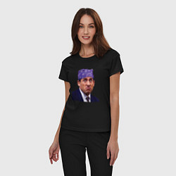 Пижама хлопковая женская Prison mike Michael Scott офис, цвет: черный — фото 2