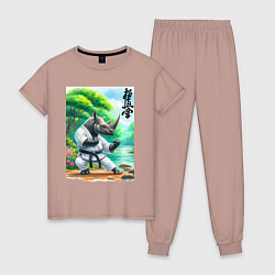 Женская пижама Кёкусинкай каратэ - носорог