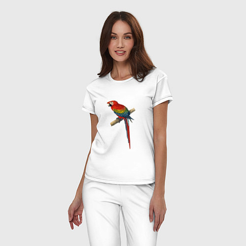 Женская пижама Попугай ara macaw / Белый – фото 3