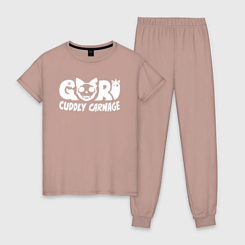 Женская пижама Goro cuddly carnage logotype / Пыльно-розовый – фото 1