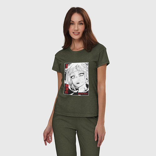 Женская пижама Геройская академия Химико Himiko / Меланж-хаки – фото 3