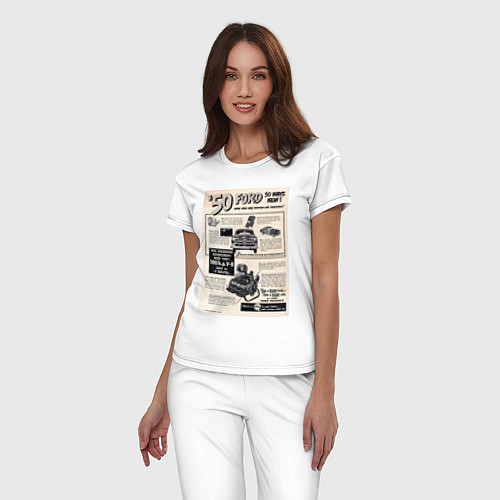 Женская пижама Ford ретро / Белый – фото 3