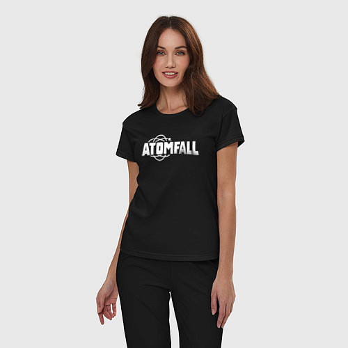 Женская пижама Atomfall logo / Черный – фото 3