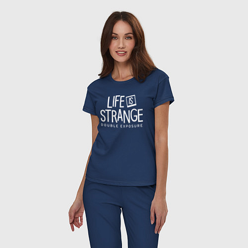Женская пижама Life is strange double exposure logo / Тёмно-синий – фото 3