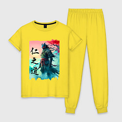 Женская пижама Japanese samurai - ghost of Tsushima sketch
