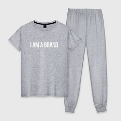 Пижама хлопковая женская I am a brand, цвет: меланж