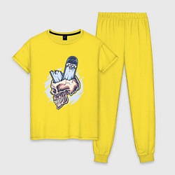 Женская пижама Broken skater skull