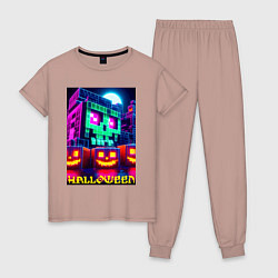 Женская пижама Halloween and Minecraft - collaboration