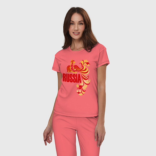 Женская пижама Russia / Коралловый – фото 3