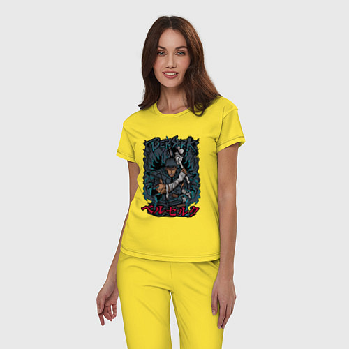 Женская пижама Берсерк темный / Желтый – фото 3