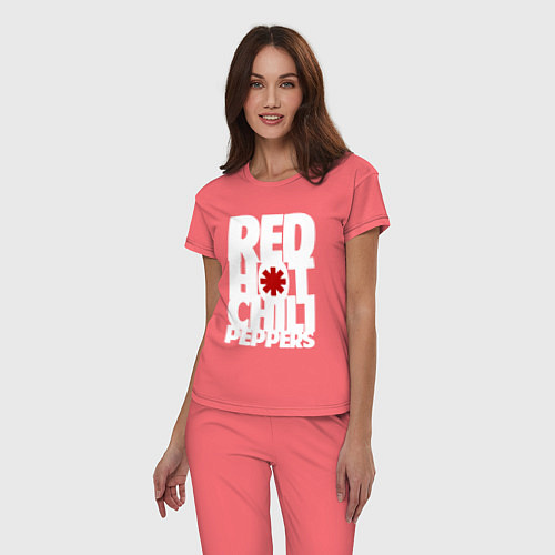 Женская пижама RHCP - title and logo / Коралловый – фото 3