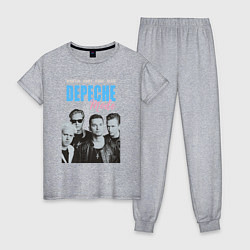 Пижама хлопковая женская Depeche Mode Vintage, цвет: меланж