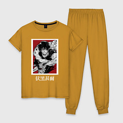 Женская пижама Магическая битва Тоджи красный фон