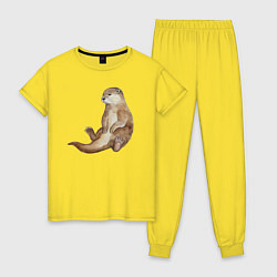 Женская пижама Выдра сидит