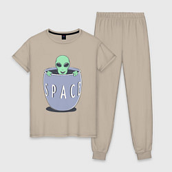Женская пижама Космический пришелец