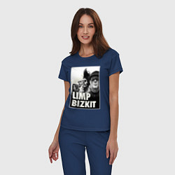 Пижама хлопковая женская Limp Bizkit all, цвет: тёмно-синий — фото 2